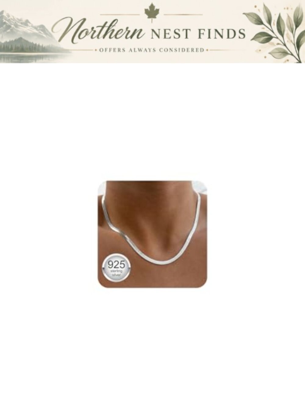 S925 Sterling Silver Snake Chain Necklace Women Dainty